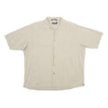NAUTICA Mens Beige Cotton Blend Casual Shirt XL Button Short Sleeve Pocket