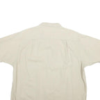 NAUTICA Mens Beige Cotton Blend Casual Shirt XL Button Short Sleeve Pocket