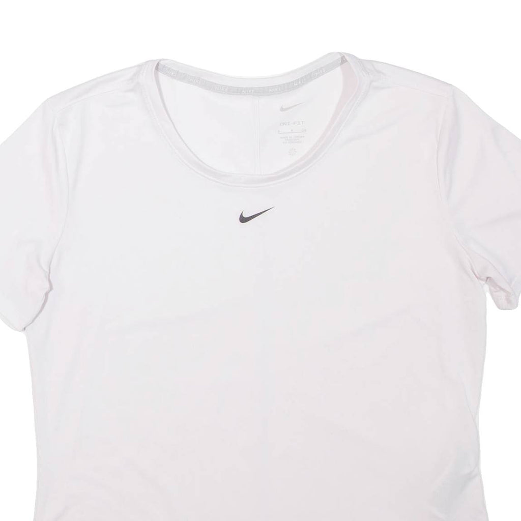 NIKE Dri-fit Mens T-Shirt White Crew Neck S