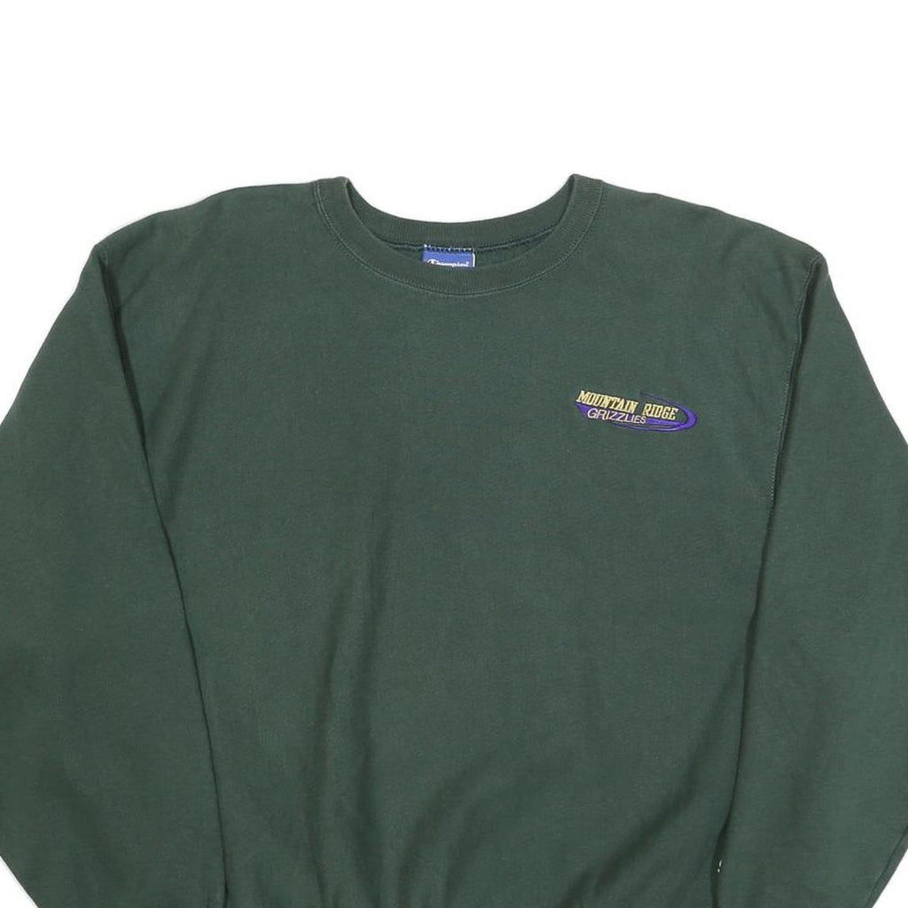 CHAMPION Mens Green Mountain Ridge Grizzlies Crew Neck L Cotton Sweatshirt