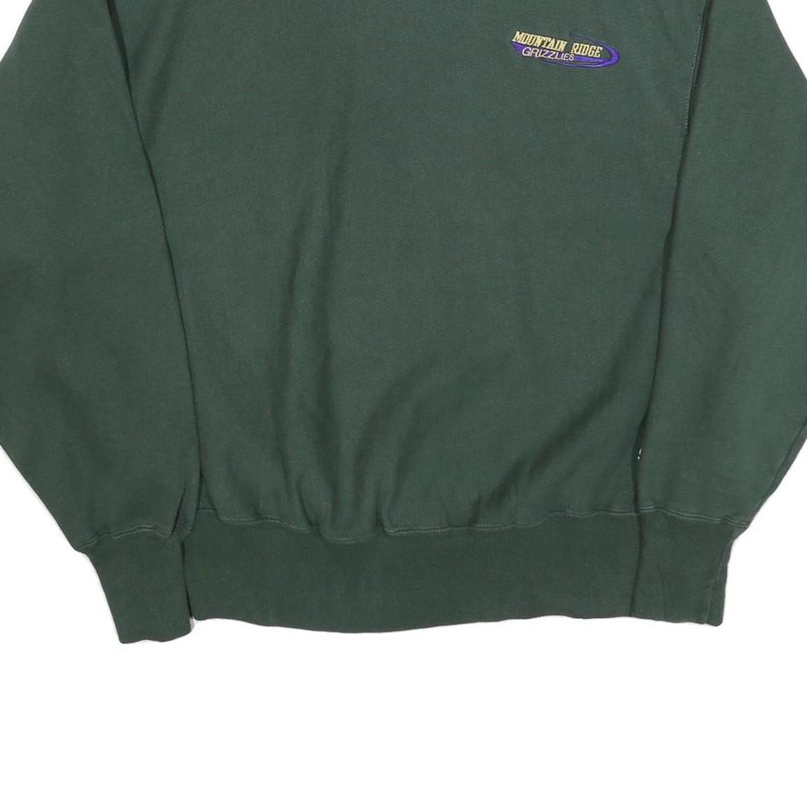 CHAMPION Mens Green Mountain Ridge Grizzlies Crew Neck L Cotton Sweatshirt