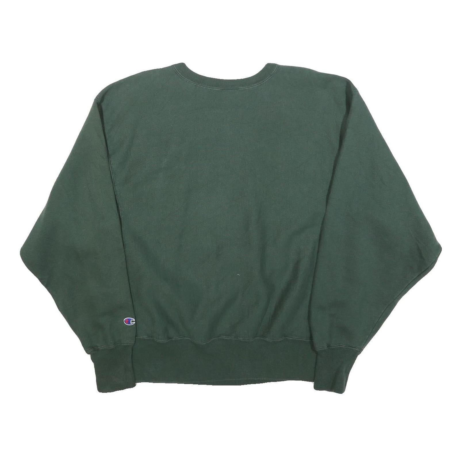 CHAMPION Mens Green Mountain Ridge Grizzlies Crew Neck L Cotton Sweatshirt