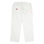 DICKIES Mens Regular Fit White Cotton Straight Leg Jeans W34 L27 Classic