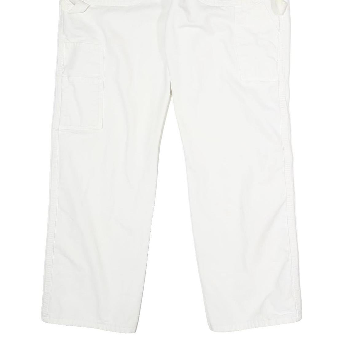 DICKIES Mens Regular Fit White Cotton Straight Leg Jeans W34 L27 Classic