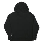 REEBOK Mens Black Hoodie S Cotton Blend Pullover S Zip Pocket