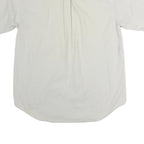TOMMY HILFIGER Mens Cream Short Sleeve Shirt L Cotton Button Down Chest Pocket