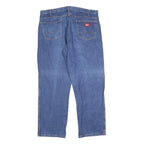 DICKIES Mens Jeans Blue Relaxed Straight Denim Medium W40 L30 Workwear