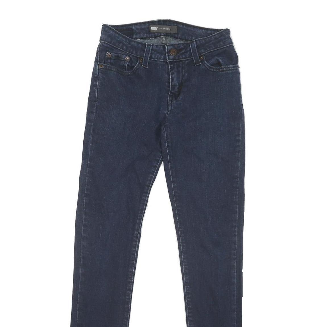 LEVI'S Womens Regular Skinny Denim Jeans Dark Blue Zip W24 L29 Classic Fit