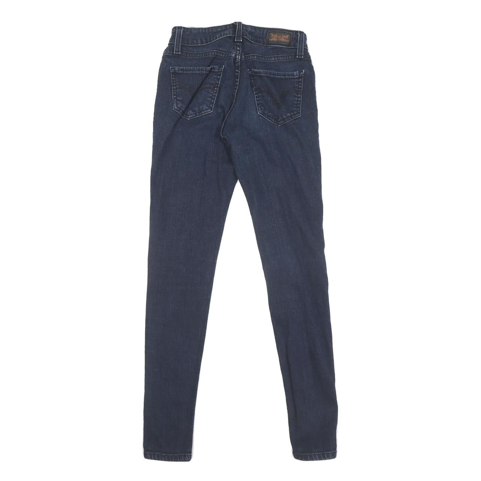 LEVI'S Womens Regular Skinny Denim Jeans Dark Blue Zip W24 L29 Classic Fit