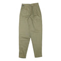 AL MARS Womens Cotton Blend Beige Relaxed Tapered Trousers W25 L32 Stylish