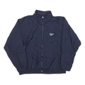 REEBOK Mens Navy Blue Sports Jacket L Nylon Plain Zip Lightweight Casual