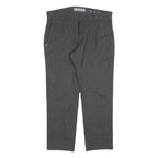 PIERRE CARDIN Mens Cotton Blend Grey Regular Fit Straight Trousers W34 L27 Smart