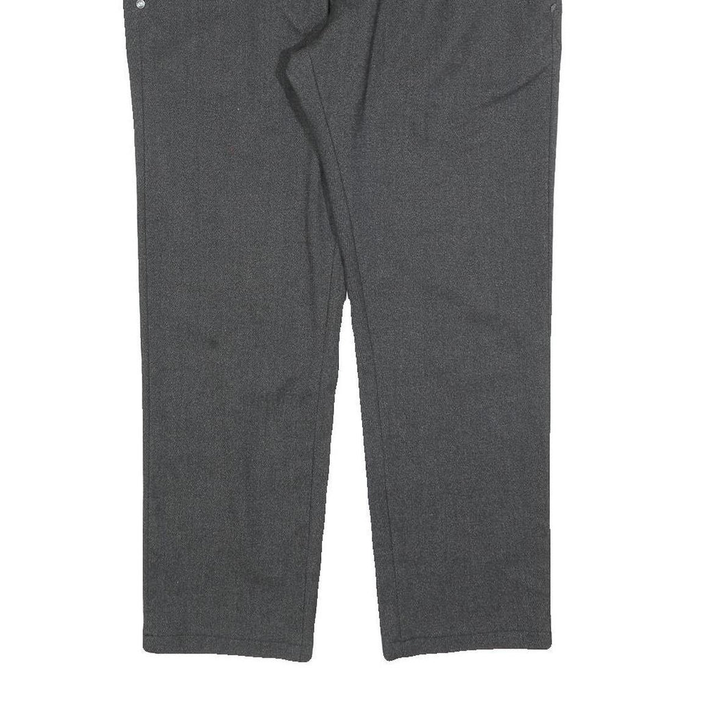 PIERRE CARDIN Mens Cotton Blend Grey Regular Fit Straight Trousers W34 L27 Smart