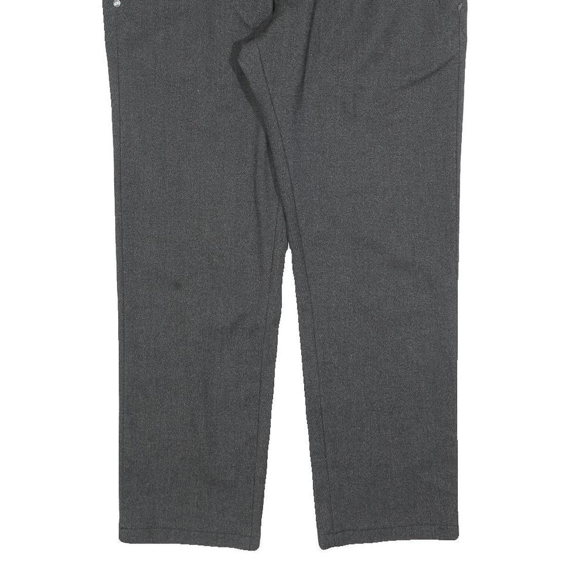 PIERRE CARDIN Mens Cotton Blend Grey Regular Fit Straight Trousers W34 L27 Smart