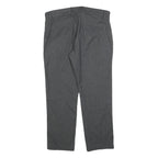 PIERRE CARDIN Mens Cotton Blend Grey Regular Fit Straight Trousers W34 L27 Smart