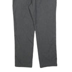 PIERRE CARDIN Mens Cotton Blend Grey Regular Fit Straight Trousers W34 L27 Smart