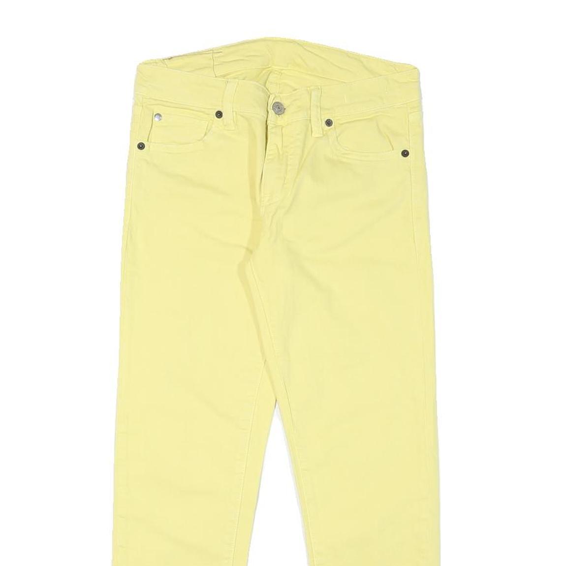 RALPH LAUREN DENIM & SUPPLY Womens Slim Yellow Cotton Blend Denim Jeans W26 L24