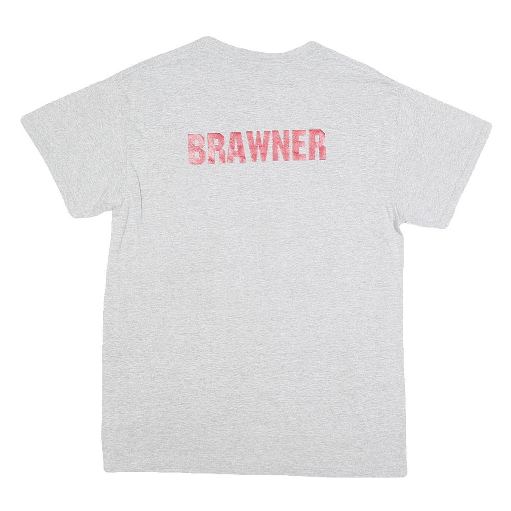 GILDAN Mens Grey Hebron Basketball Graphic T-Shirt M Short Sleeve Crew Neck