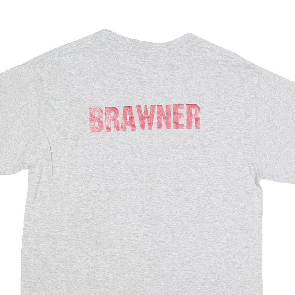 GILDAN Mens Grey Hebron Basketball Graphic T-Shirt M Short Sleeve Crew Neck