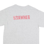 GILDAN Mens Grey Hebron Basketball Graphic T-Shirt M Short Sleeve Crew Neck