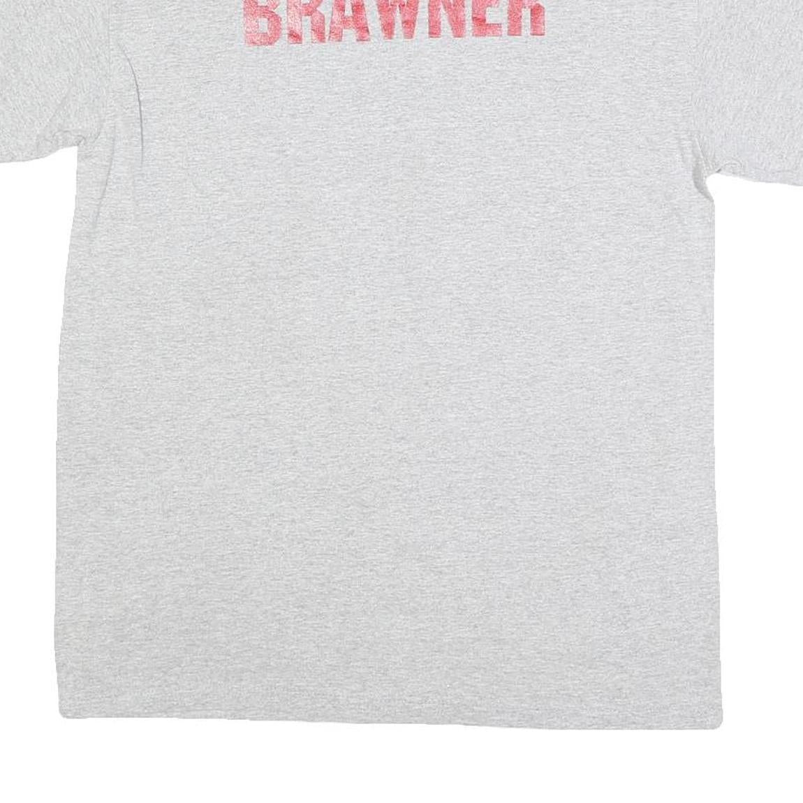 GILDAN Mens Grey Hebron Basketball Graphic T-Shirt M Short Sleeve Crew Neck