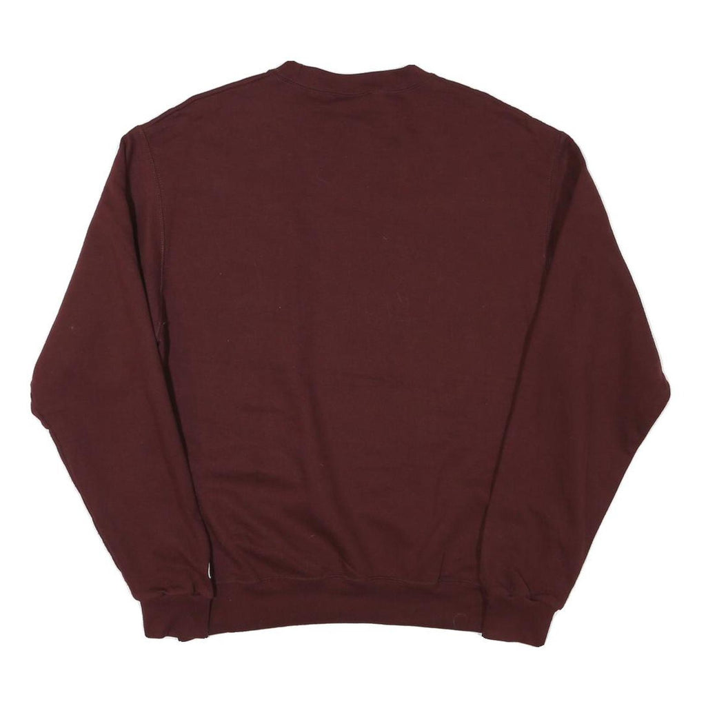 CHAMPION Mens Maroon Crew Neck M University Logo Cotton Blend Sweatshirt