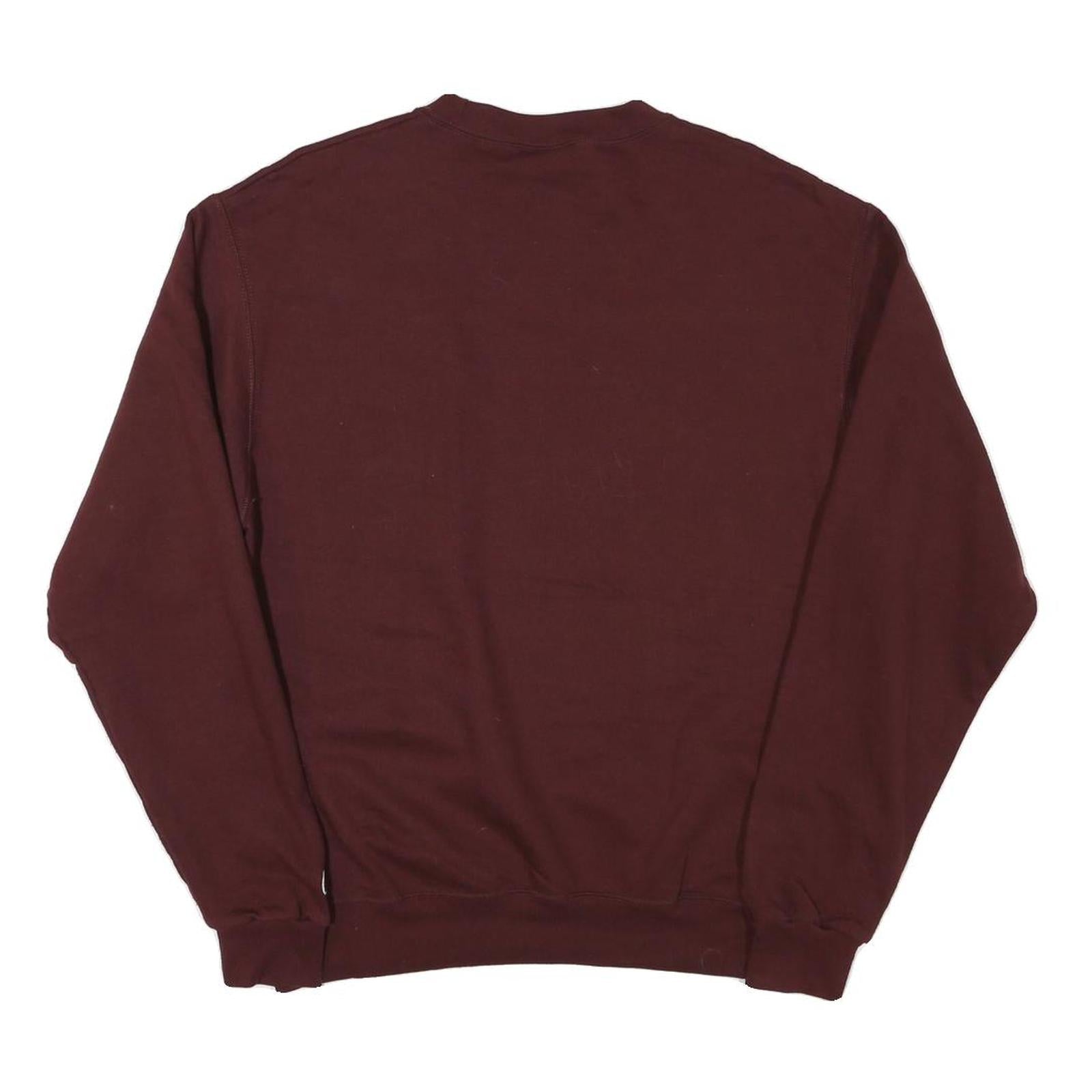 CHAMPION Mens Maroon Crew Neck M University Logo Cotton Blend Sweatshirt