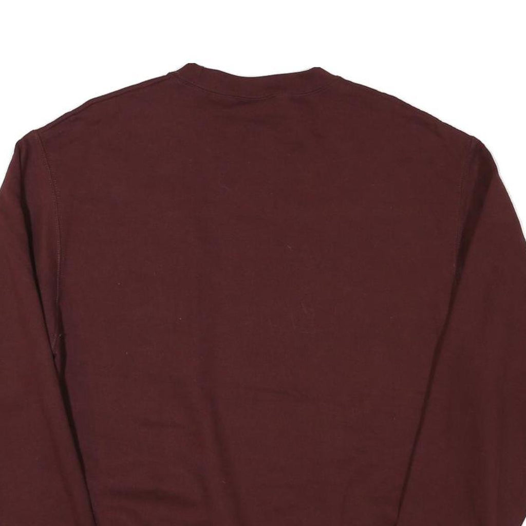 CHAMPION Mens Maroon Crew Neck M University Logo Cotton Blend Sweatshirt