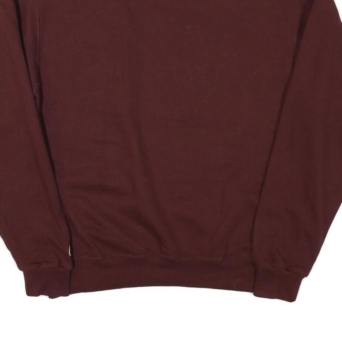 CHAMPION Mens Maroon Crew Neck M University Logo Cotton Blend Sweatshirt