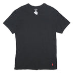 POLO RALPH LAUREN Mens Black V-Neck T-Shirt XL Cotton Short Sleeve Plain