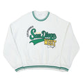 OLE Womens White San Diego West Sweatshirt Crew Neck L Cotton Blend Casual