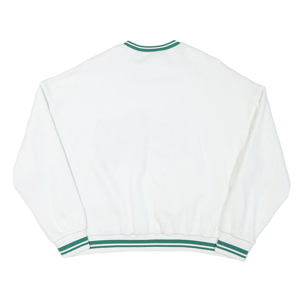 OLE Womens White San Diego West Sweatshirt Crew Neck L Cotton Blend Casual