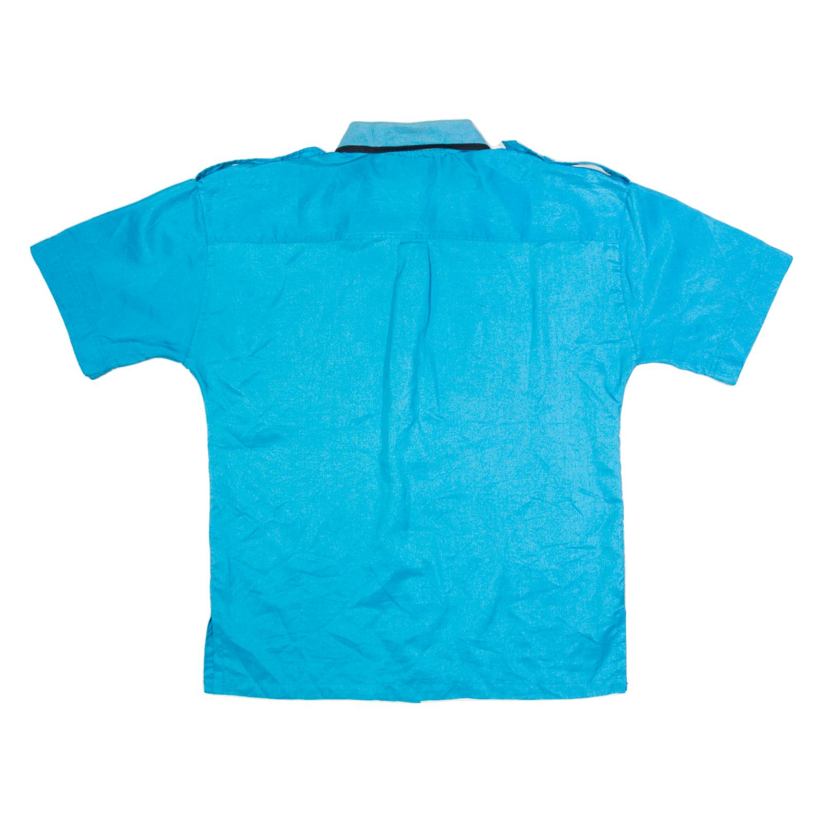 JOSEPHINE Womens Plain Shirt Blue 90s M