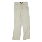 DICKIES Mens Cotton Blend Beige Regular Straight Trousers W26 L27 Workwear