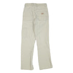 DICKIES Mens Cotton Blend Beige Regular Straight Trousers W26 L27 Workwear