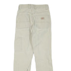 DICKIES Mens Cotton Blend Beige Regular Straight Trousers W26 L27 Workwear