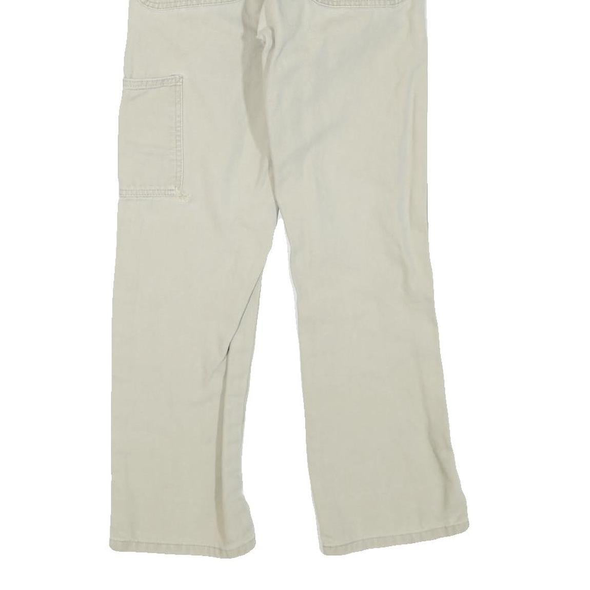 DICKIES Mens Cotton Blend Beige Regular Straight Trousers W26 L27 Workwear