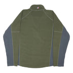 BERGHAUS Mens Green & Grey Plain Pullover Crew Neck Fleece L Outdoor Hiking Wear
