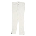 CALVIN KLEIN Womens Cotton Blend White Slim Skinny Trousers W28 L28 Zipped