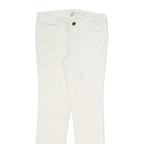 CALVIN KLEIN Womens Cotton Blend White Slim Skinny Trousers W28 L28 Zipped