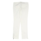 CALVIN KLEIN Womens Cotton Blend White Slim Skinny Trousers W28 L28 Zipped