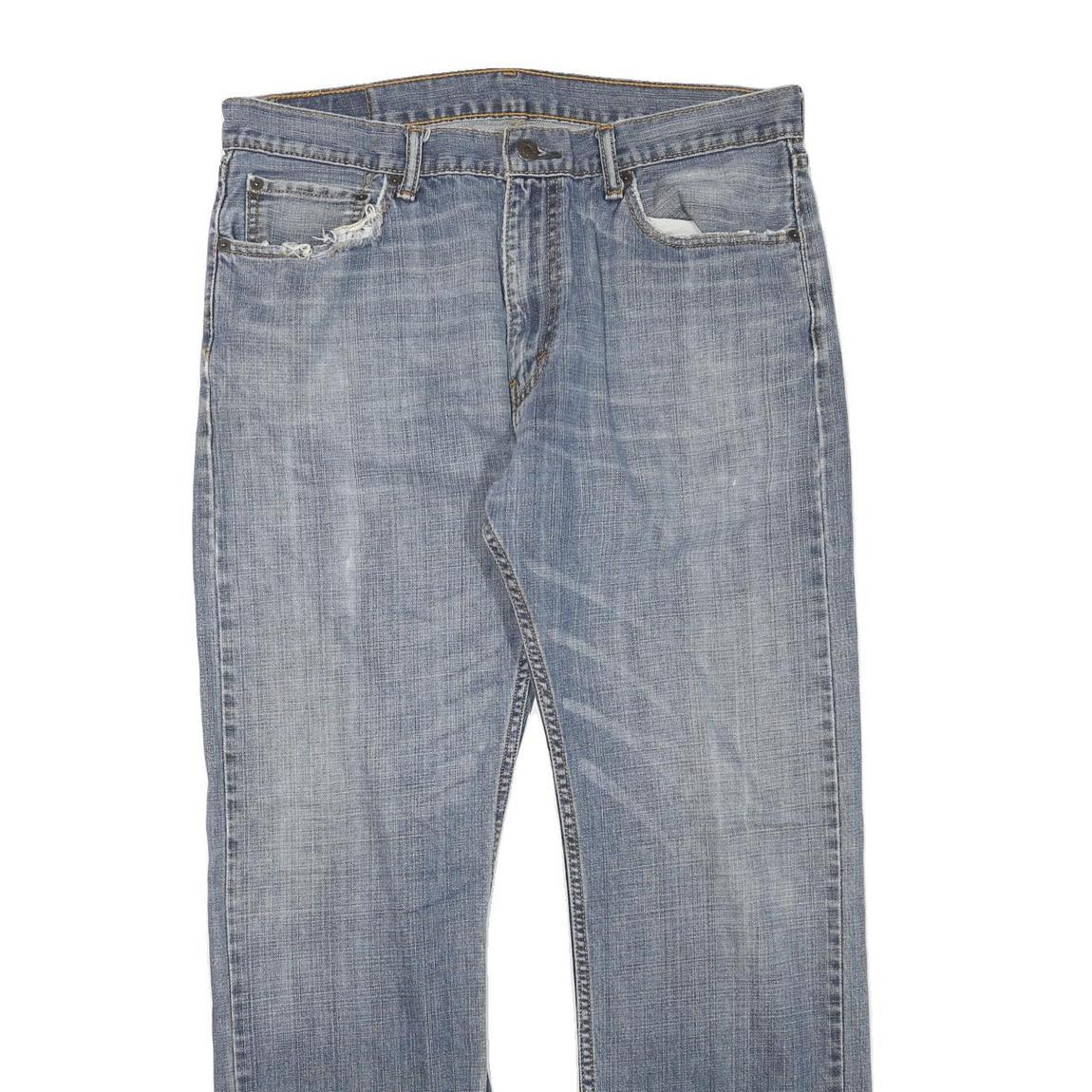 LEVI'S 505 Mens Jeans Blue Regular Straight Denim Medium W36 L32 Classic Fit