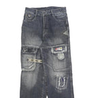 SYJ Womens Jeans Relaxed Straight Denim Medium W26 L28 Distressed Patchwork