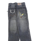 SYJ Womens Jeans Relaxed Straight Denim Medium W26 L28 Distressed Patchwork
