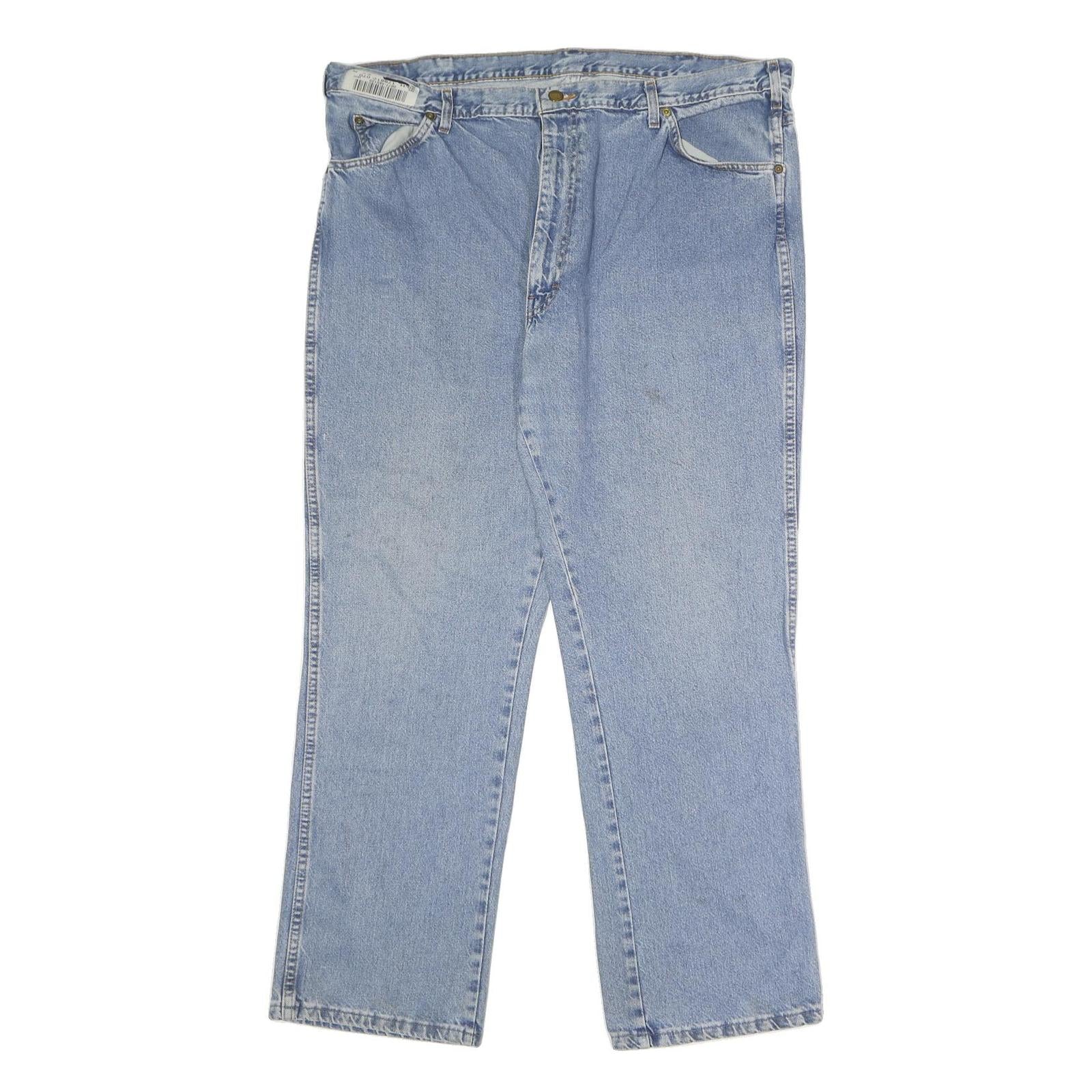 DICKIES Mens Blue Regular Fit Straight Leg Denim Jeans Cotton W42 L30 Workwear