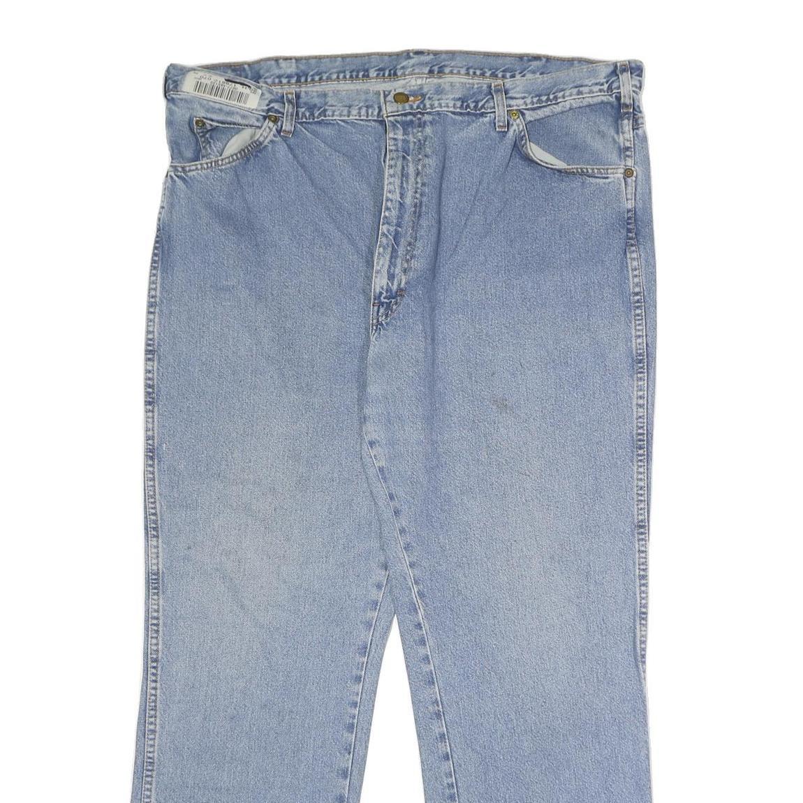 DICKIES Mens Blue Regular Fit Straight Leg Denim Jeans Cotton W42 L30 Workwear