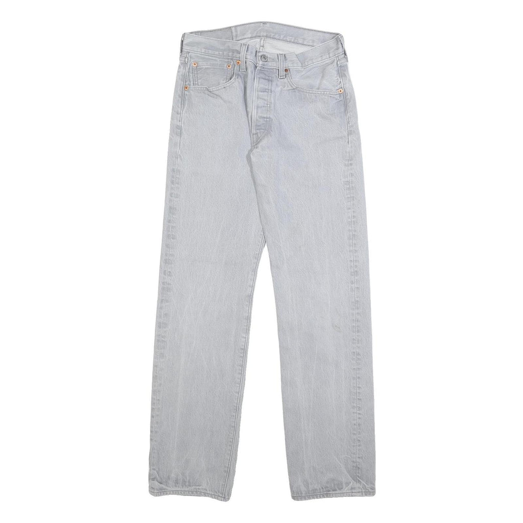 LEVI'S 501 Mens Jeans Blue Regular Straight Denim Light W28 L32 Classic Button