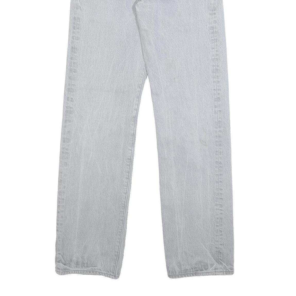 LEVI'S 501 Mens Jeans Blue Regular Straight Denim Light W28 L32 Classic Button