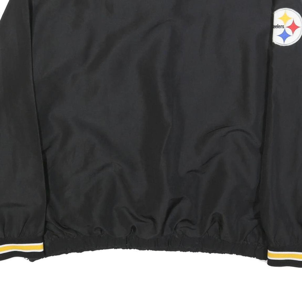 NFL Mens Black & Gold Steelers V-Neck 2XL Sweatshirt Polyester Sportswear