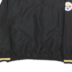 NFL Mens Black & Gold Steelers V-Neck 2XL Sweatshirt Polyester Sportswear
